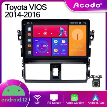 Acodo autorádia 2din Stereo Android12 Vedúci oddelenia Pre Toyota VIOS 2014-2016 Carplay Auto IPS Displej, Wifi, BT, FM Auto Stereo Snímkov