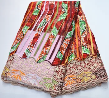 Africké francúzskej čipky textílie s kamennými guipure čipky textílie s voskom afriky textílie 5yards nigérijský textílie, čipky na šaty PS-Q302