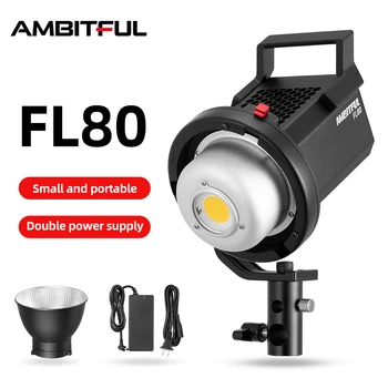 AMBITFUL FL80 80W 5600K LED Video Light Verzia 2 Letný Vyvážené CRI96 TLCI 95+ 5 predprogramované svetelný Efekt Bowens Mount