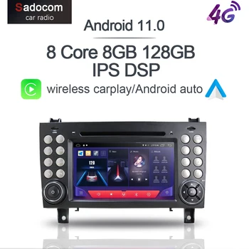 Android 12.0 autorádio, 8GB RAM 128 G 8Core Auto DVD Prehrávač Pre Benz SLK Triedy R171 SLK200/280/300/350/55 2004-2012 RÁDIO PX6 2 din