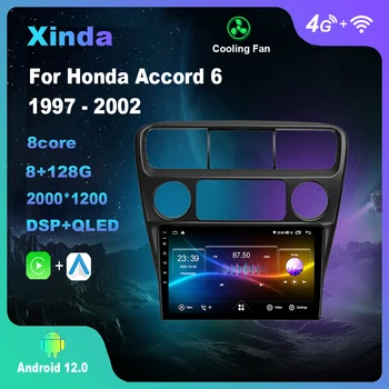 Android 12.0 Pre Honda Accord 6 1997-2002 Multimediálny Prehrávač Auto Rádio GPS Carplay 4G WiFi DSP Bluetooth