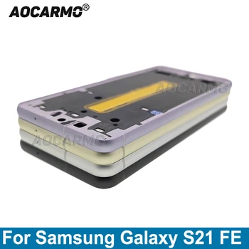 Aocarmo Pre Samsung Galaxy S21 FE s21fe Strede Rámu Držiak Rámu S Bočné Tlačidlá Buttoms Náhradný Diel
