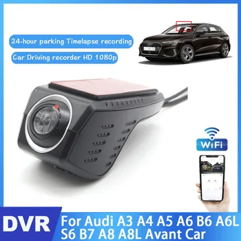 Automobilové DVR Wifi videorekordér Dash Kamera Pre Audi A3 A4 A5 A6 B6 A6L S6 B7 A8 A8L Avant Auto kvalitné Nočné videnie, HD 1080P