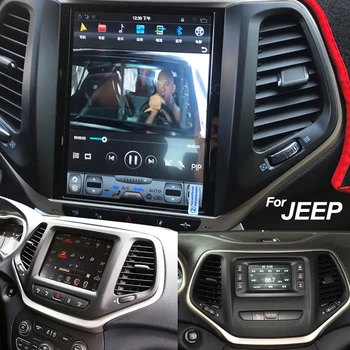 Autorádia Navigácie 256 GB Tesla Štýl Android Displej GPS Na Jeep Cherokee 5 KL roky 2013-2018 Auto Stereo Multimediálny Prehrávač Carplay