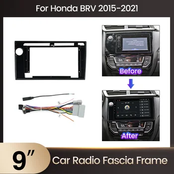 Autorádio Fascia pre Honda BRV Ohromiť Brio 2015-2017 2018 2019 Výbava Auta Frame Panel Refitting pre 9 Android Hlavu Jednotka Stereo