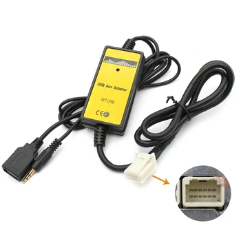 Auxillary Adaptér Auto MP3 Stereo USB, Aux Adaptér Kompatibilný s Venza 2009-2010 4Runner 2003-2010 Vitz 2006-2010