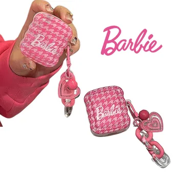 Barbie Nika Ružová Prívesok Airpodspro Slúchadlá Kryt Anime Módne Ženy Y2K Dievčatá Bezdrôtová Ochranné puzdro Keychain