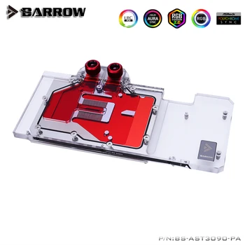 Barrow Plné pokrytie GPU vodný blok pre VGA ASUS TUF 3090 5V ARGB 3PIN Doske AURA SYNC BS-AST3090-PA