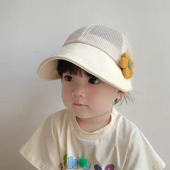 Batoľa Chlapec Dievča Baseball Čiapky Letné Nové Vyšívané Cartoon Plný Net Spp Pre Deti Pekný Výlet Deti Baby Sun Hat