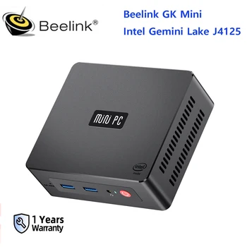Beelink GK Mini PC Windows 11 MINI PC Intel Celeron J4125 8GB 128 gb kapacitou 256 GB 5.8 G WiFi 1000M LAN 4K Mini PC Gamer VS GK3V