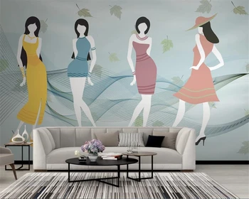 beibehang Prispôsobiť Tapetu Obývacia Izba Nákupné Centrum Obchodné Oblečením Steny Pokrývajú Domáce Dekorácie nástenná maľba Tapety