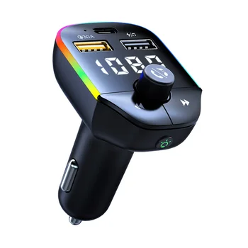 Bezdrôtová Automobilová súprava Handsfree Bluetooth 5.0 FM Modulátor Rádio Adaptér Duálny USB Nabíjačka, Mp3 Prehrávač Hudby U Diskov na Auto