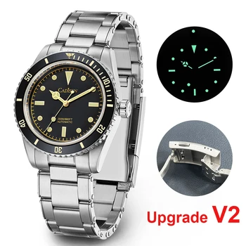 CADISEN Luxusné Mužov Sledovať 38mm Diver Vintage Automatické Obchodné náramkové hodinky NH35 Mechanické Sapphire 20 Bar Pánske Retro Hodiny