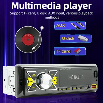 Car Audio Rádio s LED Displejom Auto Rádio Prehrávač Audio Kópiu Auto MP3 Prehrávač Multimediálnych súborov RCA Audio Výstup pre Auto Auto Príslušenstvo
