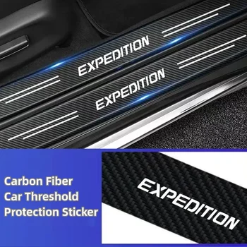 Carbon Fiber, Chránič Pásu Nálepky Auto Nárazník Dverí, Parapet Ochrany Pásky pre Ford Expedície EcoSport roky 2013-2017 2020 2021