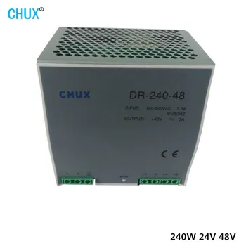 CHUX LED Prepnutie Napájania 240W 24V 10A 48V 5A Din lištu Typ Jediný Výstupný SMPS Pre Priemysel Prepínač Napájania