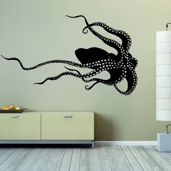 Chápadlá Chobotnice Stenu, Nálepky Nordic Kraken Crusu Mýtus Domov Spálňa Kúpeľňa Kúpeľňa Sklo Dverí V Štýle Art Deco Vinyl Odtlačkový X8