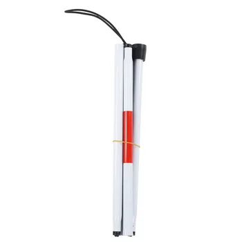 Chôdza Trstiny Prenosné Anti-Shock Sprievodca Walking Stick Nevidiacich Trstiny Reflexné Červené a Biele pre Vonkajšie pre Nevidiacich Visual Impaired