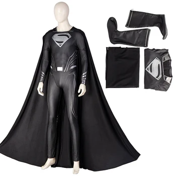 Clark Kent Black Bitka Jumpsuit Film Zack Snyder Spravodlivosti Superhrdina Cosplay Kostým Halloween Karnevalové Oblečenie