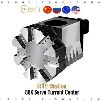 CNC servo veži centrum výška 80mm Stanice 8 alebo 12 indexovanie rýchle presné určenie polohy pre sústruhy