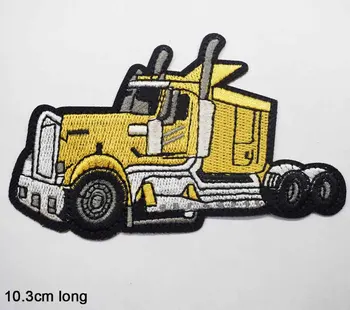 Cool Bager Konkrétne Požiaru Truck Semi Prívesom Traktora Vozíky Žehlička na Vyšívané Výšivky Oblečenie Patch Oblečenie Pre Chlapcov
