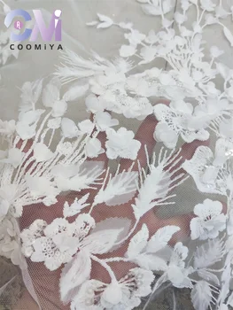 Coomiya 3D Kvety Nový Záznam Klasické Svadobné Textílie Série Výšivky Európe Luxusné Perly a Flitre Vysoko Kvalitné Textílie