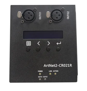 CR021R; 2 Vesmíru ArtNet DMX LED Controller;1 artnet vstup na 2 výstup DMX512