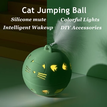 Crazy Ball Interaktívne Cat Hračka Samostatne sa pohybujúcich Mačiatko Skákanie Lopty Hračky Vibrácií Senzor Mačky Hry Hračka pre Mačky, Doplnky domáce zvieratá