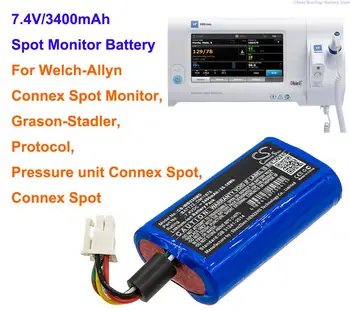 CS 3400mAh Batérie pre Welch-Allyn Connex Spot Monitor,Grason-Stadlera,Protokol,Connex Mieste,Tlak jednotky Connex Mieste
