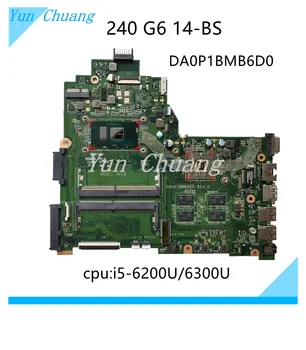 DA0P1BMB6D0 Pre HP 240 G6 14-bs notebook doske SR2EY I5-6200U CPU Radeon 520 2 GB, grafický procesor (GPU) 100% test práca