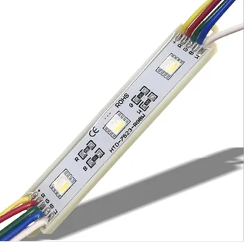 DC12V LED RGBW(6500K) modul;IP68 menovitý;1.2 W(3LEDs);veľkosť: 92mm*16*5mm;20pcs reťazec