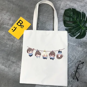 Detective Conan Ženy Nákupné Tašky Roztomilý Karikatúry Kawaii Eco Shopper Taška Cez Rameno Módne Zábavné Tlač Kabelka Plátno Tote Bag