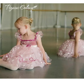 Deti Klasické Baletné Šaty Balerína, Tanečných Kostýmov, F Dievčatá Ružová Víla Lístkového Rukávy Dance Trikot Nosenie F Ženy Tanečné Oblečenie