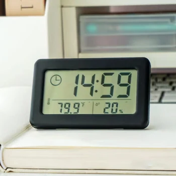 Digitálny Budík LCD Teplota Vlhkosť Displej, Teplomer, Vlhkomer Meter Monitor Vnútorné Elektronické Ploche Tabuľka Hodiny