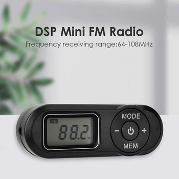Digitálny Displej LCD Vrecku Mini Rádio FM, Prehrávač Prijímač pre Vonkajšie Prechádzky