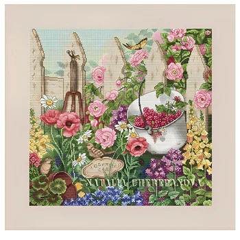 DIY Kvety v Dome Cross Stitch Auta Plavidlá Maľovanie Pre Domáce Homefun