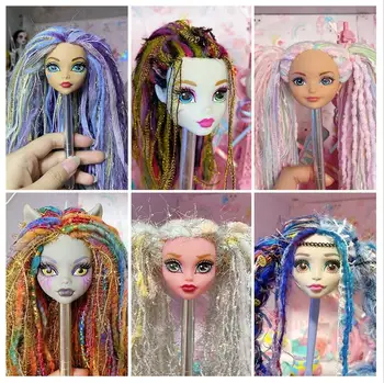 DIY vlastnú bábiku tvár 30 CM plastové dievča bábiky s vlnou vlasy