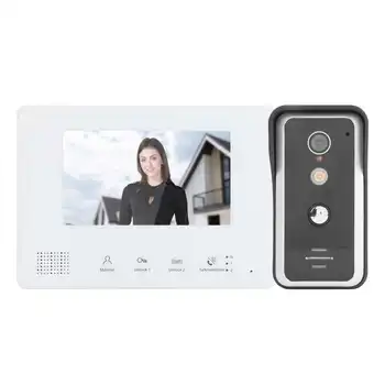 Domov Intercom Video Doorphone Noc 2 Drôt Systém 7in Monitor Fotoaparátu 100-240V