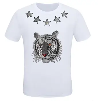 Drahokamu Lete Nové Ťažký Priemysel Muži T-shirt Módne Osobnosti Mužov Krátke Rukávy Top