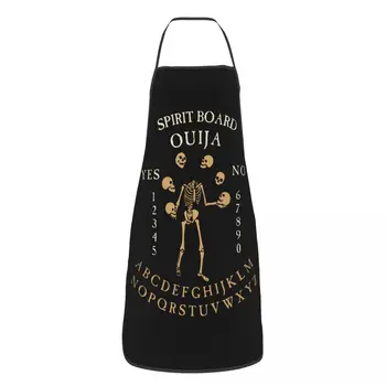 Ducha, Ouija Doske S Kostry Zástery Muži Ženy Dospelých Kuchár Kuchyni Varenie Halloween Čiar Tablier Maľovanie Kuchyne