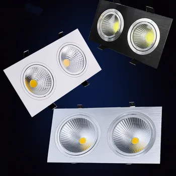Dvojité Hlavu LED Zapustené Stropné Downlight 2x10W 2x7W LED Bodové Osvetlenie, Anti-Glare KLASU Spot Light Interiérové Led Osvetlenie Zariadenie