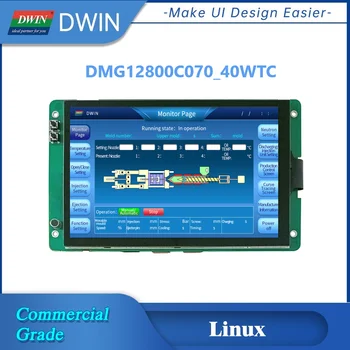 DWIN Linux Inteligentný Displej 7 Palcov 1280*800 Pixelov s Vysokým Rozlíšením Obchodnej Triedy Linux4.19 OS RK3566 RS232, RS485 CTP Obrazovke