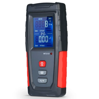EMF Meter USB Nabíjateľné Žiarenia Detektor pre Elektromagnetické Pole a Teploty, Presné pre Domáce Spotrebiče