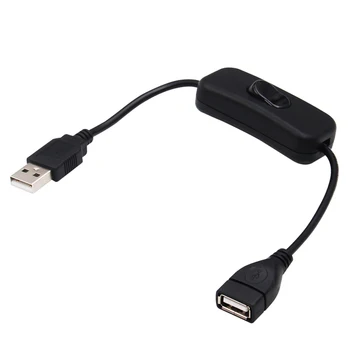 ESCAM 28 cm USB Kábel s vypínačom ON/OFF Kábel Rozšírenie Prepnúť na USB Lampa USB Ventilátor Napájanie Line dlhodobej spotreby TEPLEJ PREDAJ Adaptér