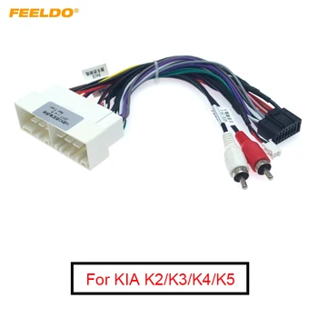 FEELDO 1PC Auto Navi Rádio 16PIN Adaptér Elektroinštalácie Postroj Pre KIA K2/K3/K4/K5 Verna Audio Power Calbe Drôt Plug and play #MX2159