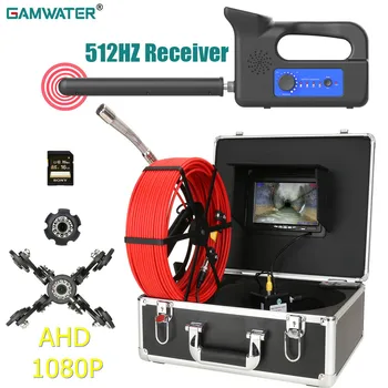 GAMWATER 7Inch DVR Potrubia Kontrola Fotoaparát s 512HZ Locator 16GB Kartu 23 MM Kanalizačných Potrubí Kamerou Endoskopu Systém