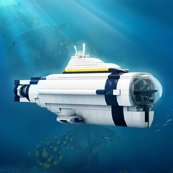 Gobricks MOC Deep Sea Treky Cyclopsed Ponorka stavebným nastaviť Podvodná Hra Bojové lode Model Tehla Hračky pre Deti Darček