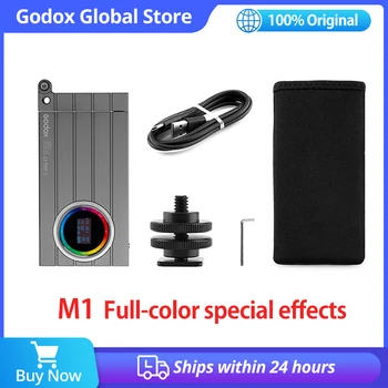 Godox M1 2500k-8500k Plný Farieb RGB LED Svetlo Vrecku Hliníkovej Zliatiny LED, Video, Kreatívne Svetlo Viac Špeciálnych Efektov, Funkcia