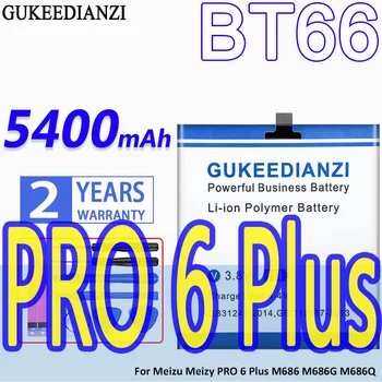 GUKEEDIANZI Batérie Telefónu Pre Meizu Meizy PRO 6 Plus M686 M686G M686Q Silný Výkon 5400mAh BT66 Lítium-Polymérová Batéria