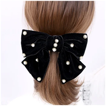HAHA&TOTO Nové Ručné Bowknot Hairclips pre Ženy, flitrov, Perál Veľká Veľkosť spony do vlasov Barrette Vlasy Príslušenstvo Hairgirps